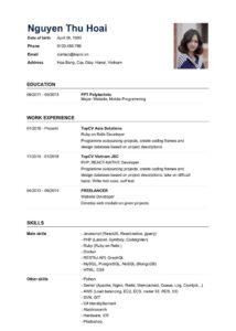 phần mềm tạo CV tiếng Anh
