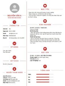 phần mềm tạo CV ngành marketing